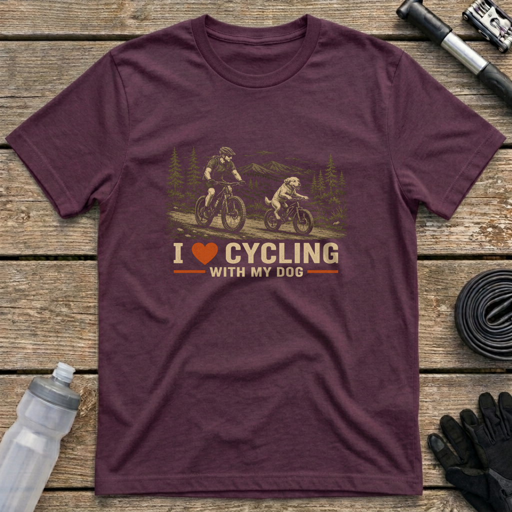 Cycling with my Dog T-Shirt
